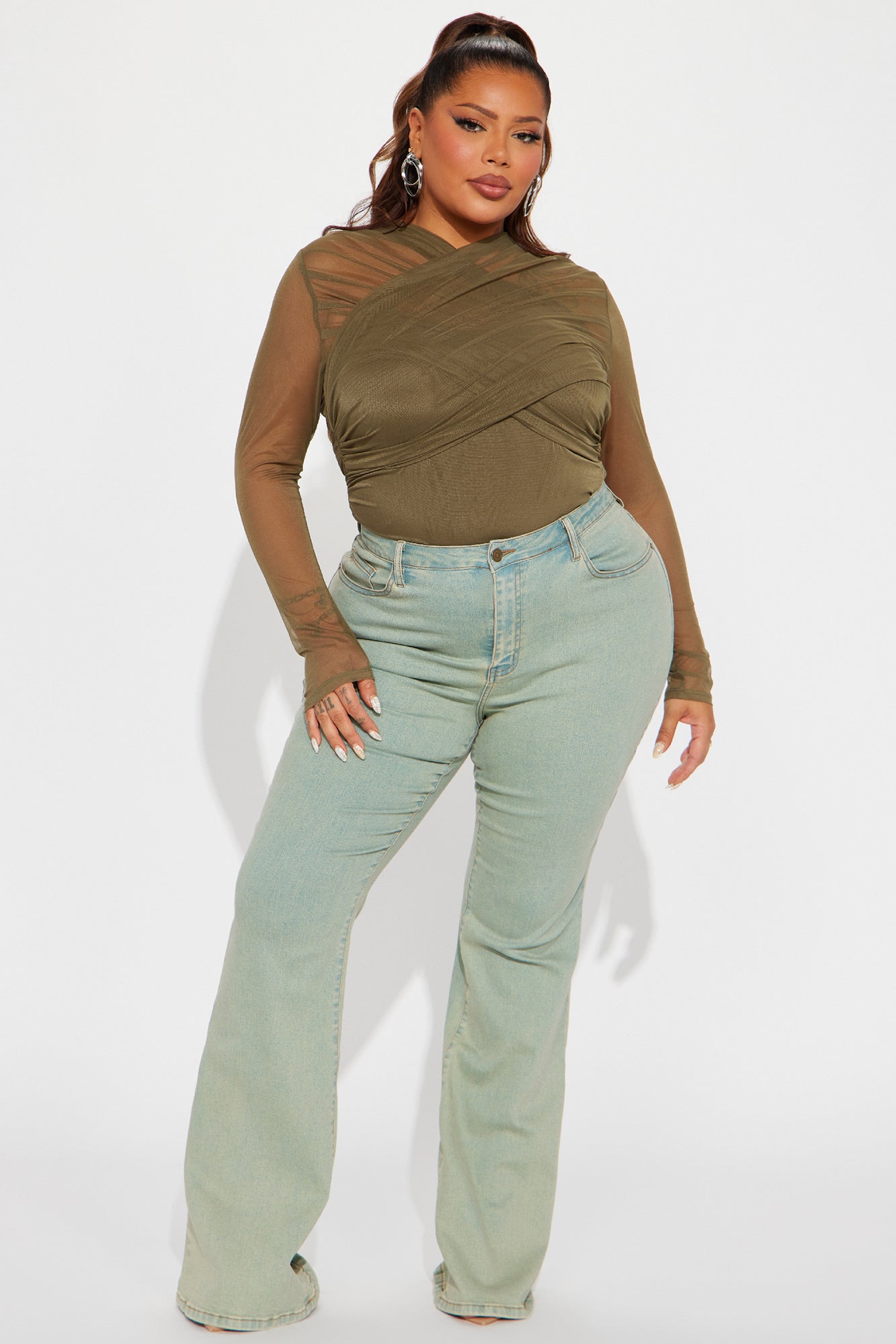 Expensive Taste Mesh Top - Olive
