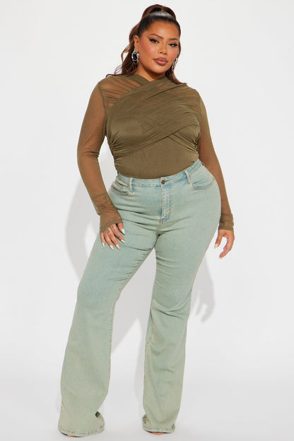 Expensive Taste Mesh Top - Olive