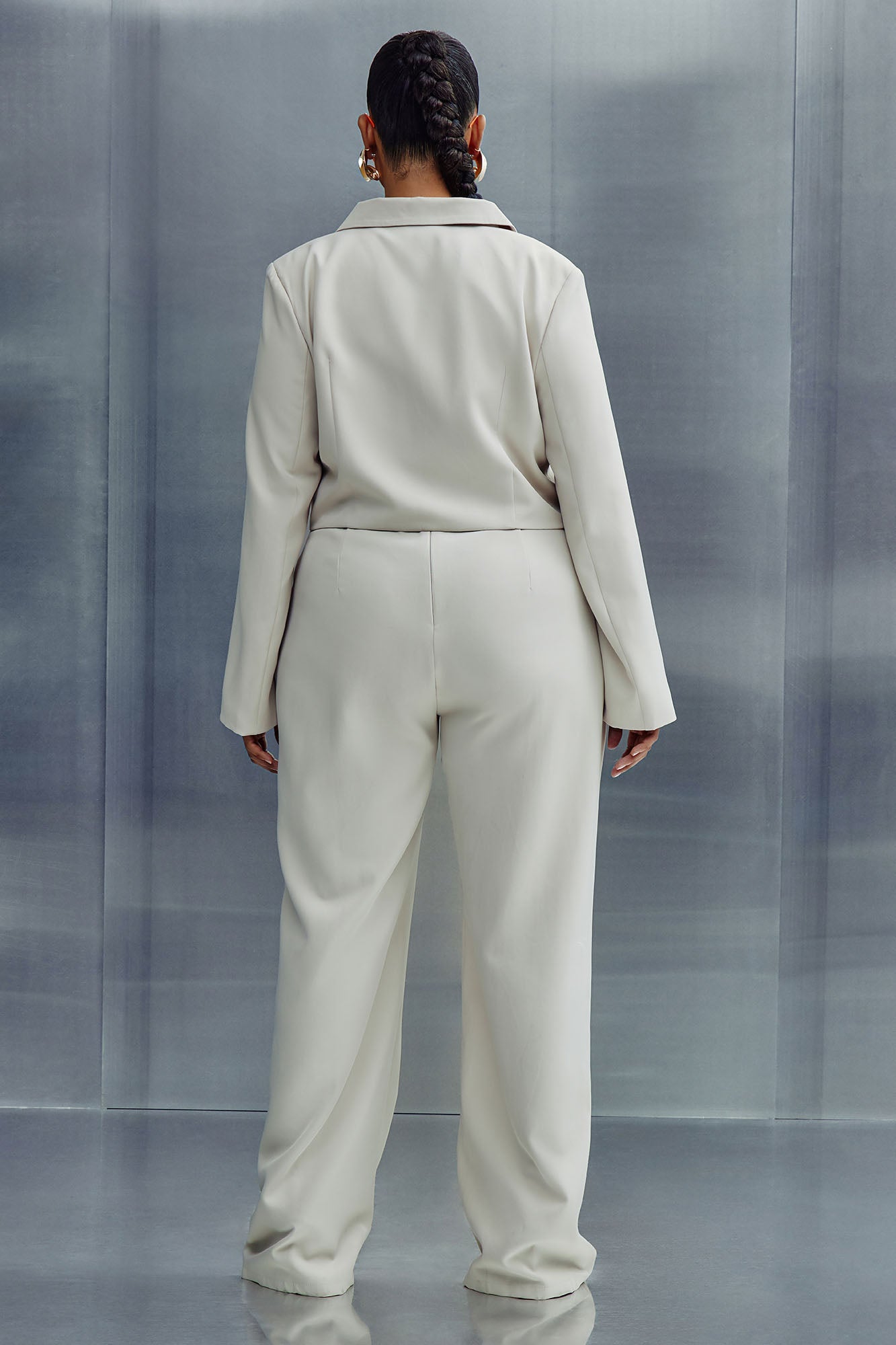 Quick Break 2 Piece Jumpsuit Set - Beige