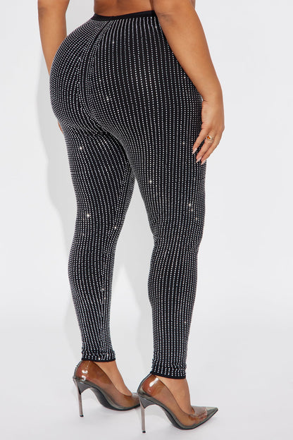 Luxurious Taste Embellished Legging - Black