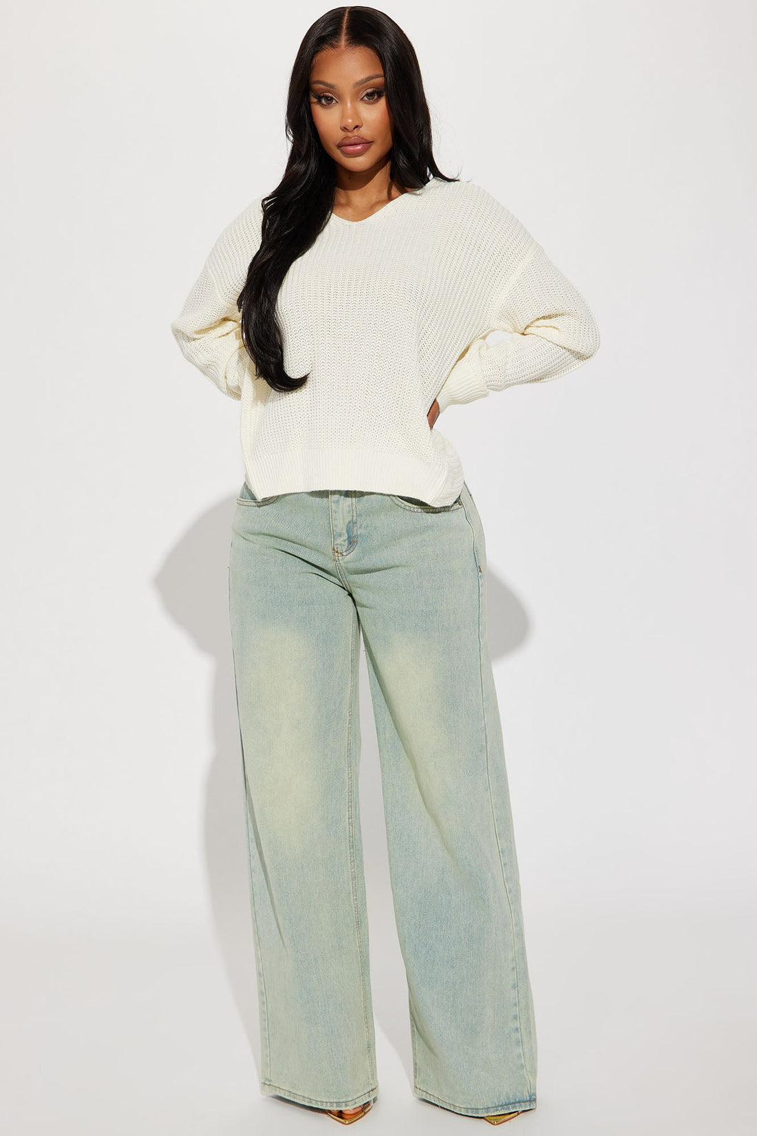 Falls Favorite Girl Sweater II - Ivory
