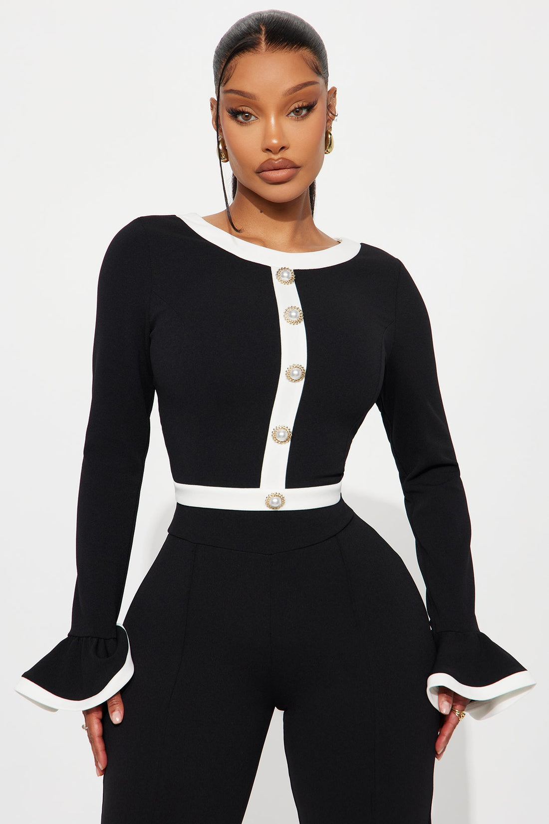 Fancy Seeing You Pant Set - Black