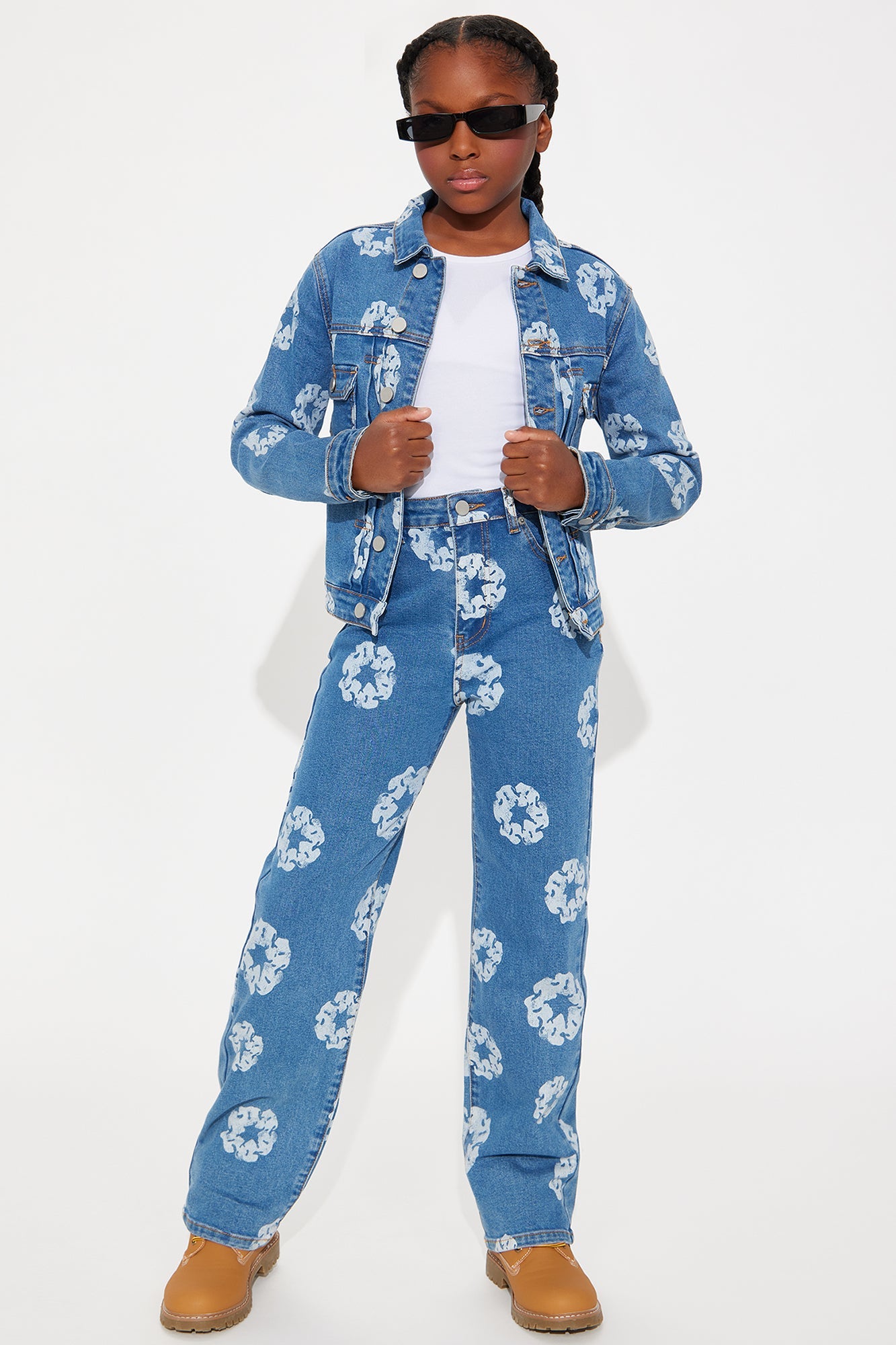 Mini Keep Blooming Denim Jacket - Light Wash