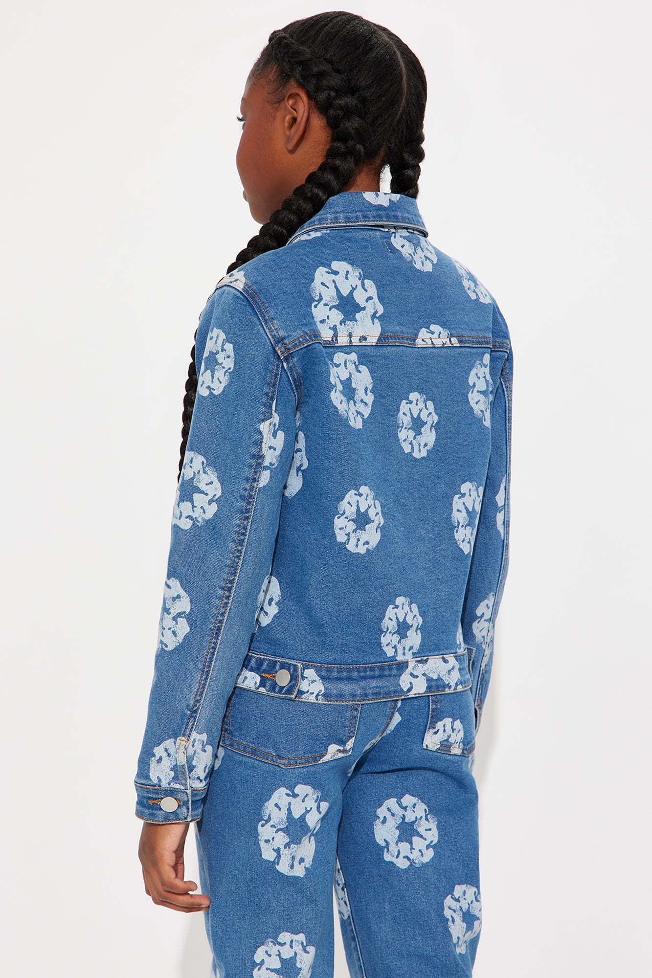 Mini Keep Blooming Denim Jacket - Light Wash
