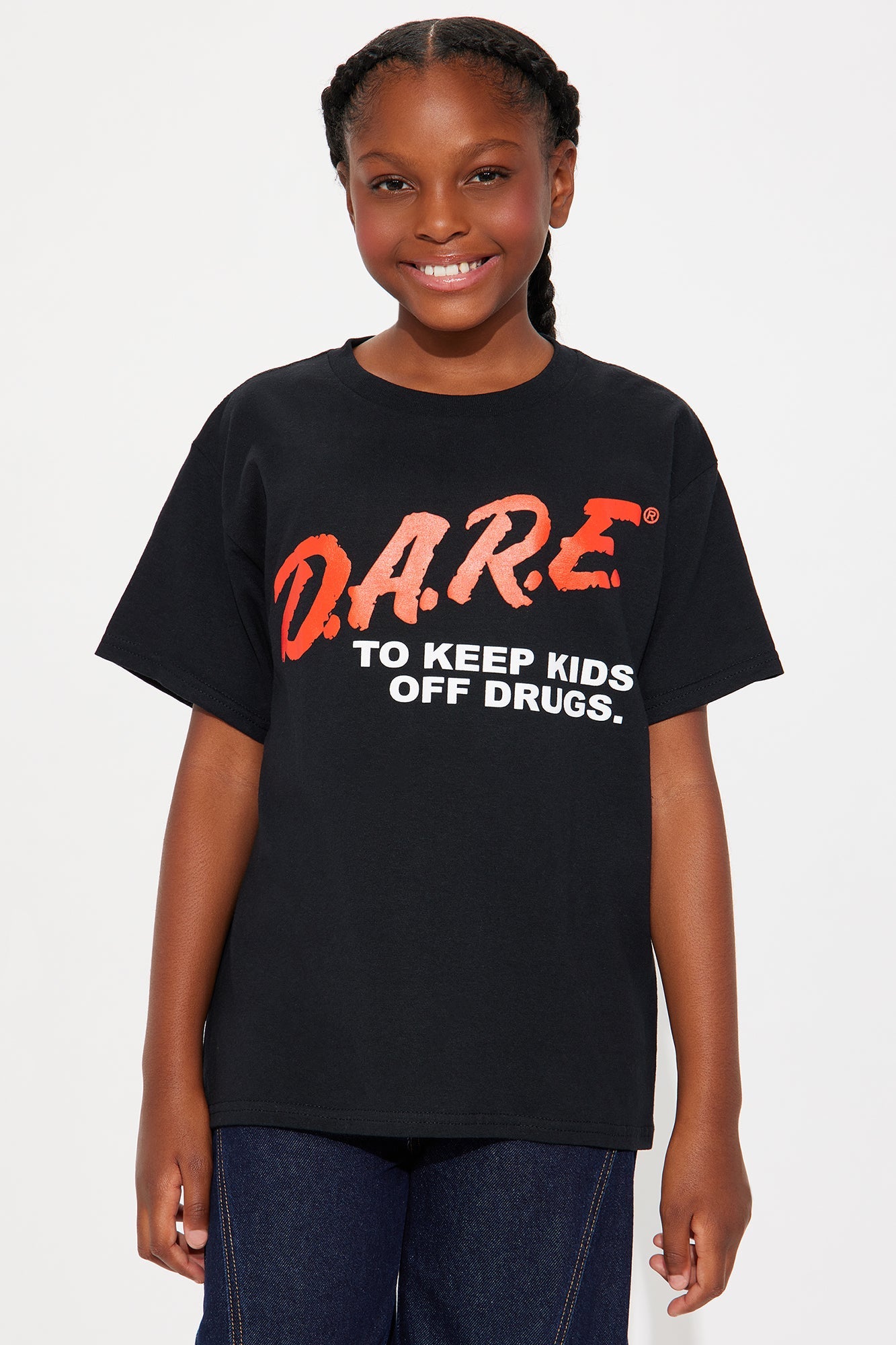 Mini DARE Oversized Tee - Black