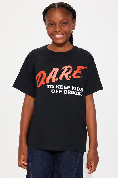 Mini DARE Oversized Tee - Black