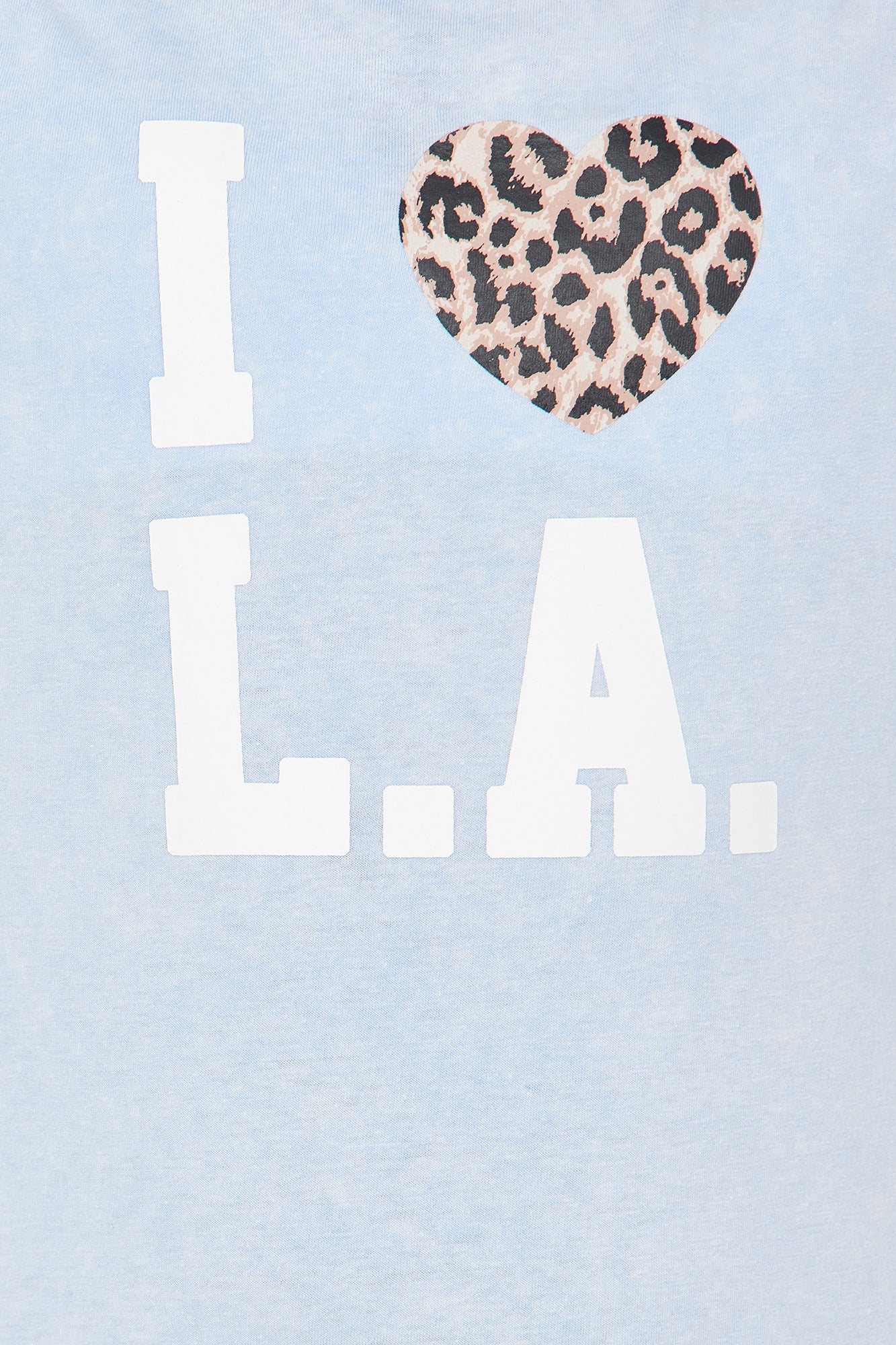 Mini I Love LA Washed Oversized Tee - Light Blue