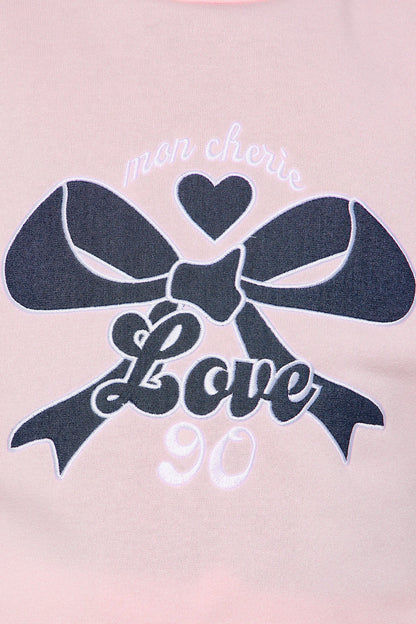 Mini Cutie Pie Vibe Sweatshirt And Jogger Pant Set - Pink