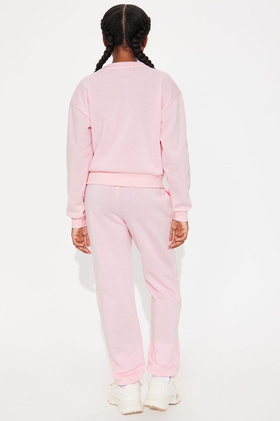 Mini Cutie Pie Vibe Sweatshirt And Jogger Pant Set - Pink