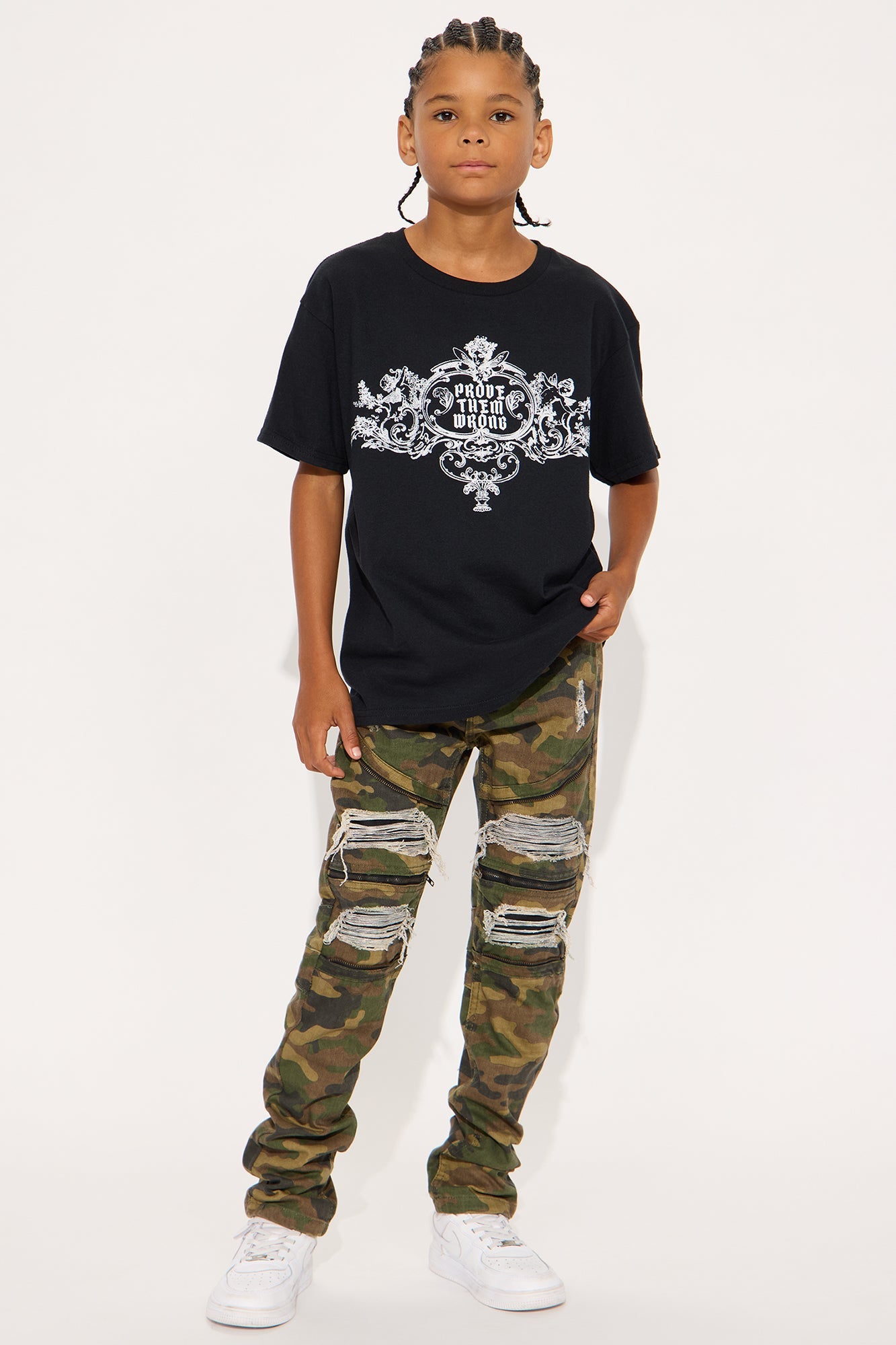 Mini Prove Them Wrong Oversized Short Sleeve Tee - Black Wash
