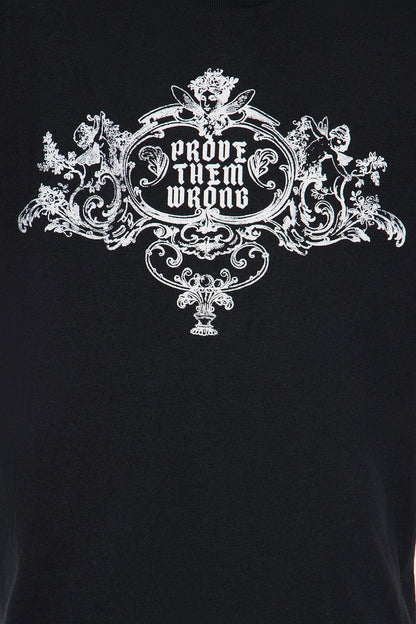 Mini Prove Them Wrong Oversized Short Sleeve Tee - Black Wash