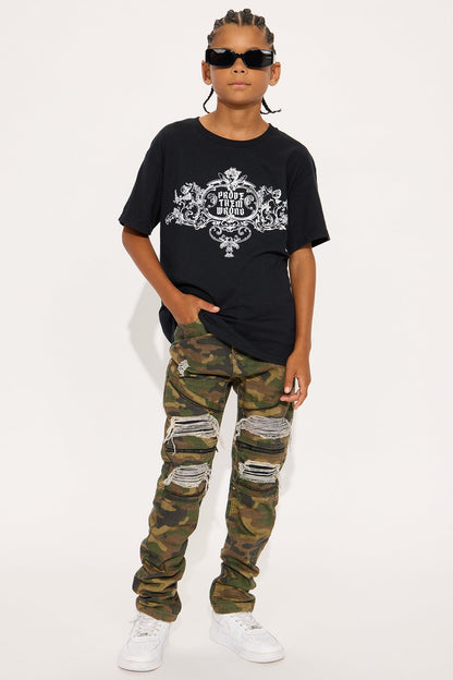 Mini Field Ready Camo Ripped Skinny Pants - Camouflage