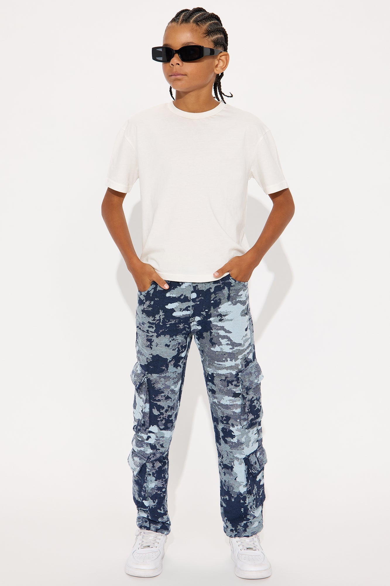 Mini Baggy Nocturne Tapestry Cargo Pants - Blue/combo