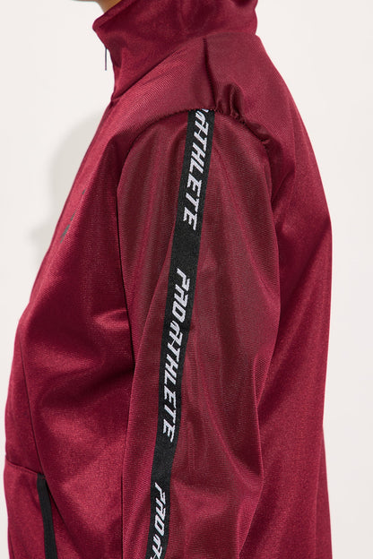 Mini Always A Winner Zip Jacket And Pant Set - Burgundy