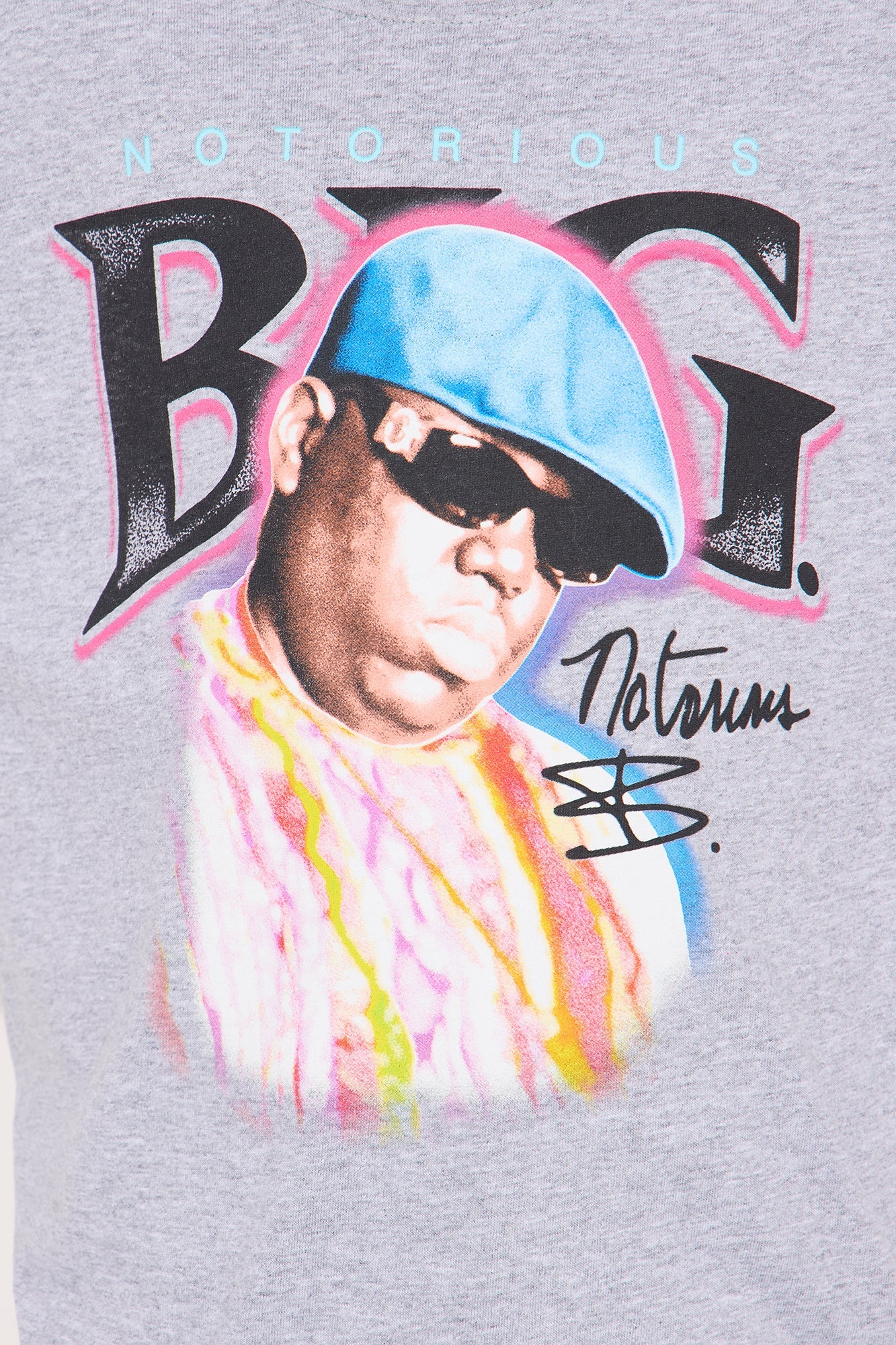 Mini Biggie Smalls It Was All A Dream Short Sleeve Front/Back Tee - Heather Grey