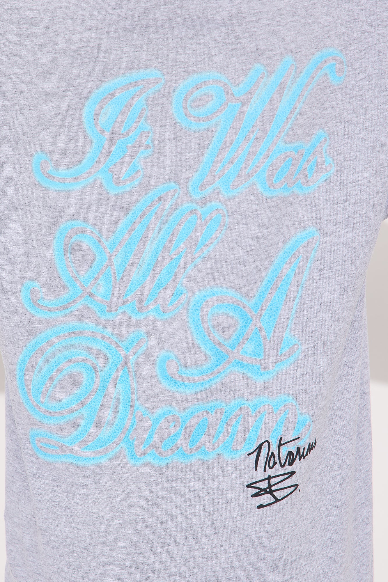 Mini Biggie Smalls It Was All A Dream Short Sleeve Front/Back Tee - Heather Grey
