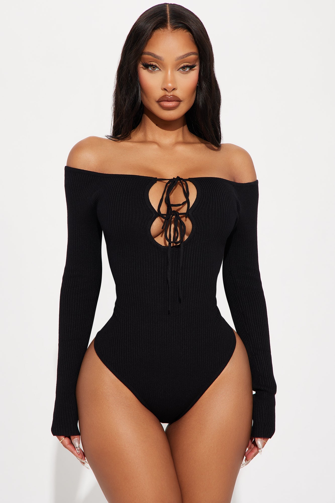 Sotainy Sweater Bodysuit - Black