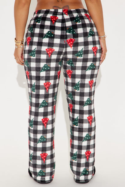 JIngle All The Way Plush PJ Pant - Black/White