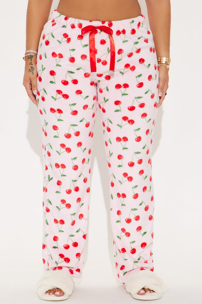 Cherry Baby Plush PJ Pant - Pink/combo
