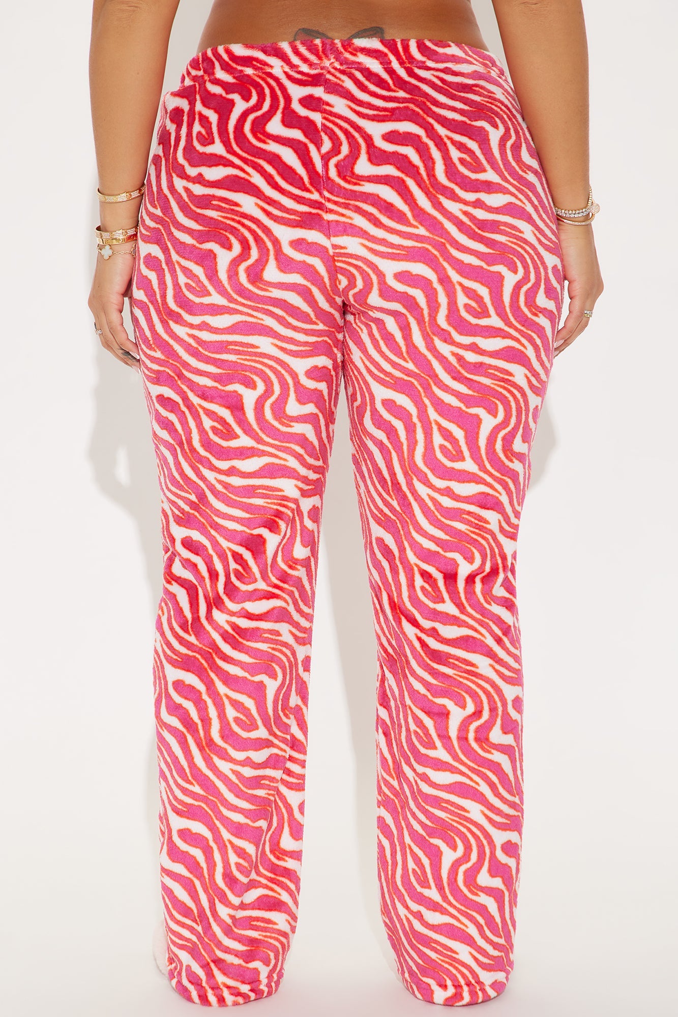 Getting Wild Plush PJ Pant - Hot Pink/combo