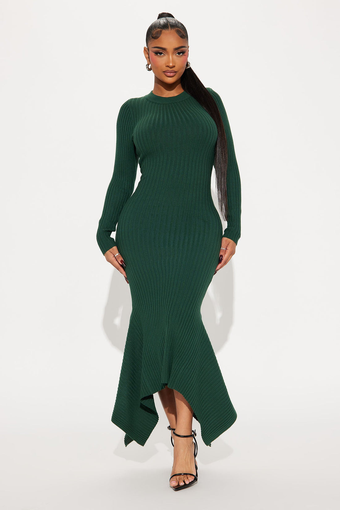 Kaylie Sweater Maxi Dress - Hunter