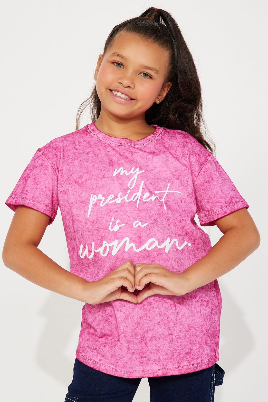 Mini My President Is A Woman Tee - Pink