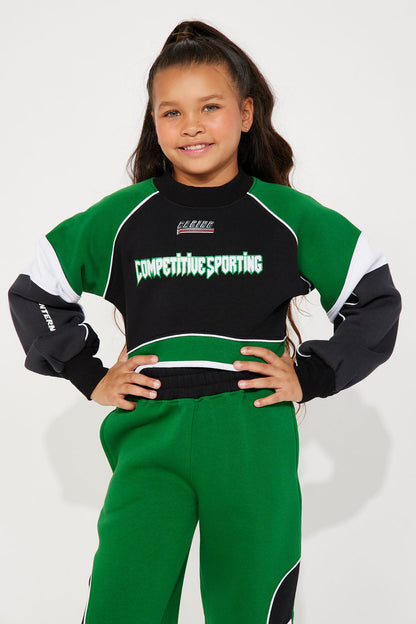 Mini Competitive Edge Wide Leg Set - Green/combo