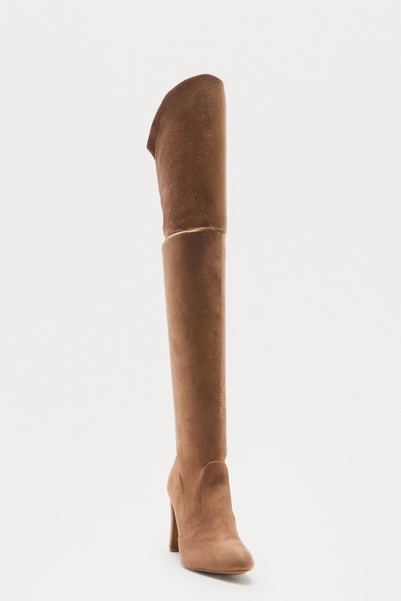 Nev Thigh High Boots - Taupe