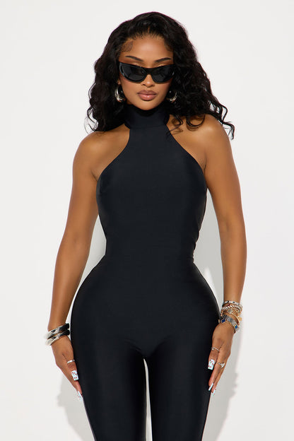 Veda Form Double Lined Jumpsuit - Black