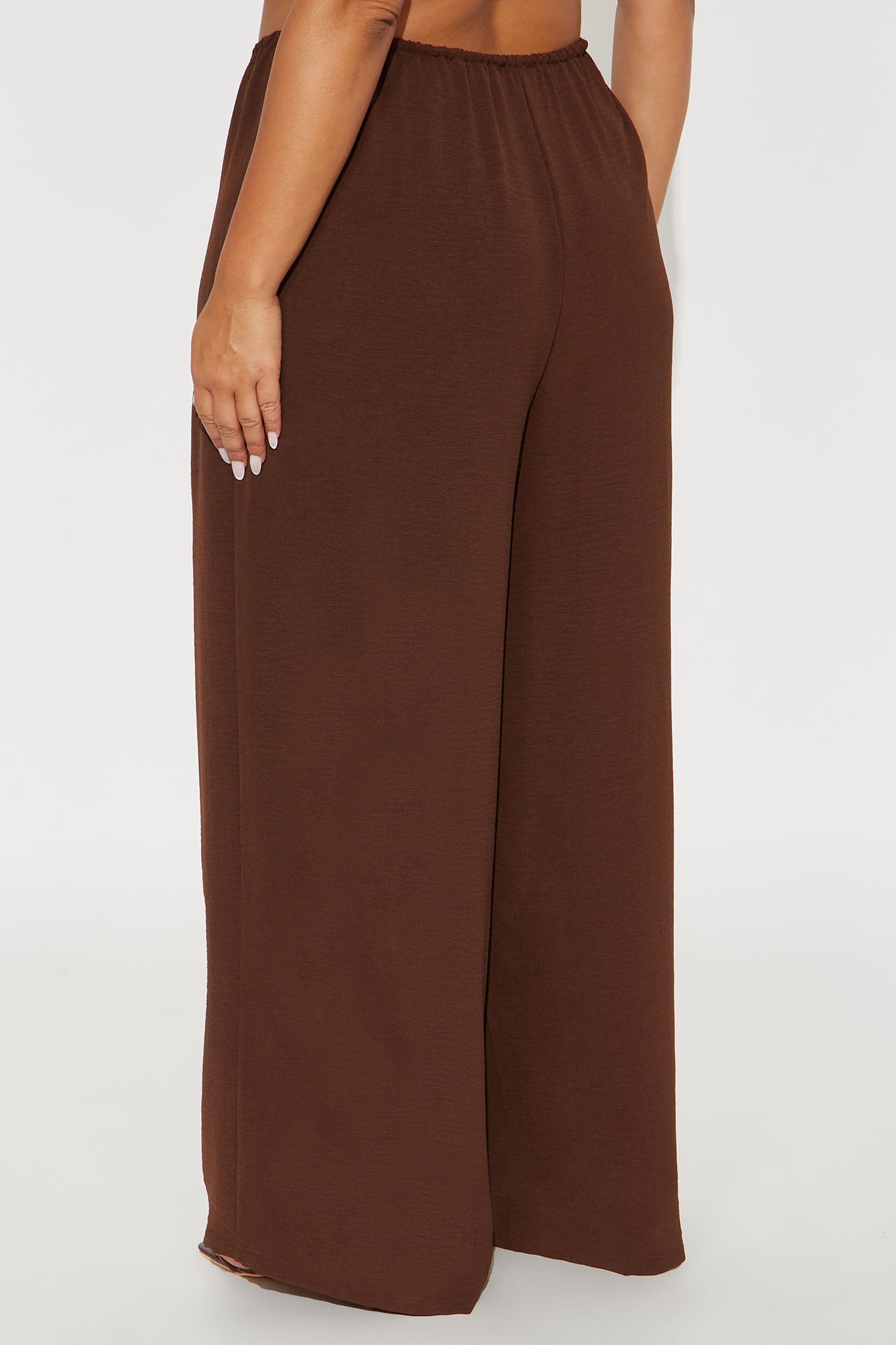 Running Errands Wide Leg Pant 32″ - Brown