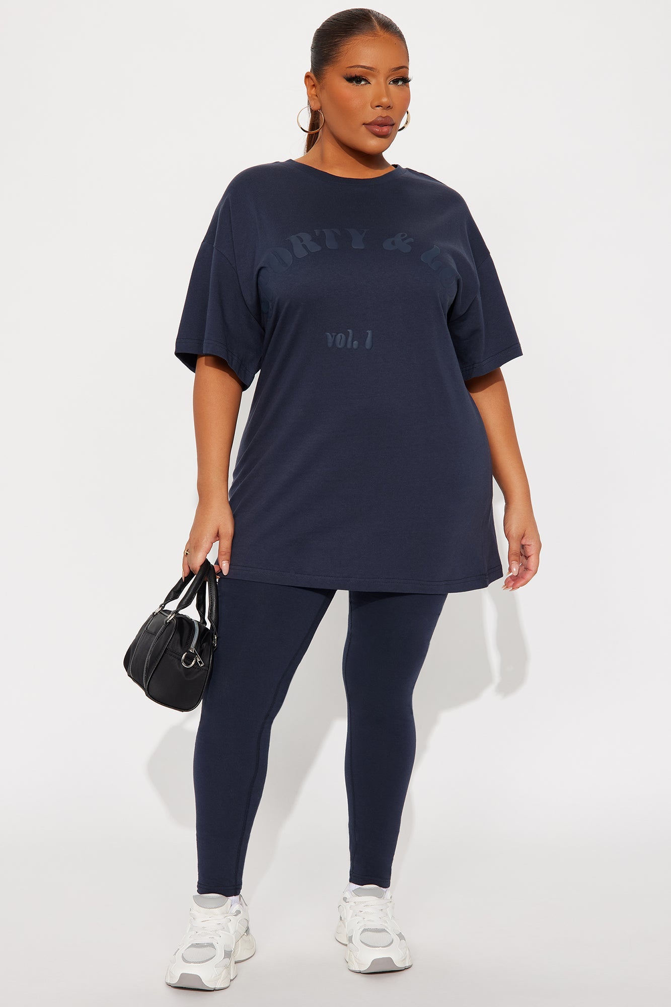 Sporty &amp; Lux Legging Set - Navy