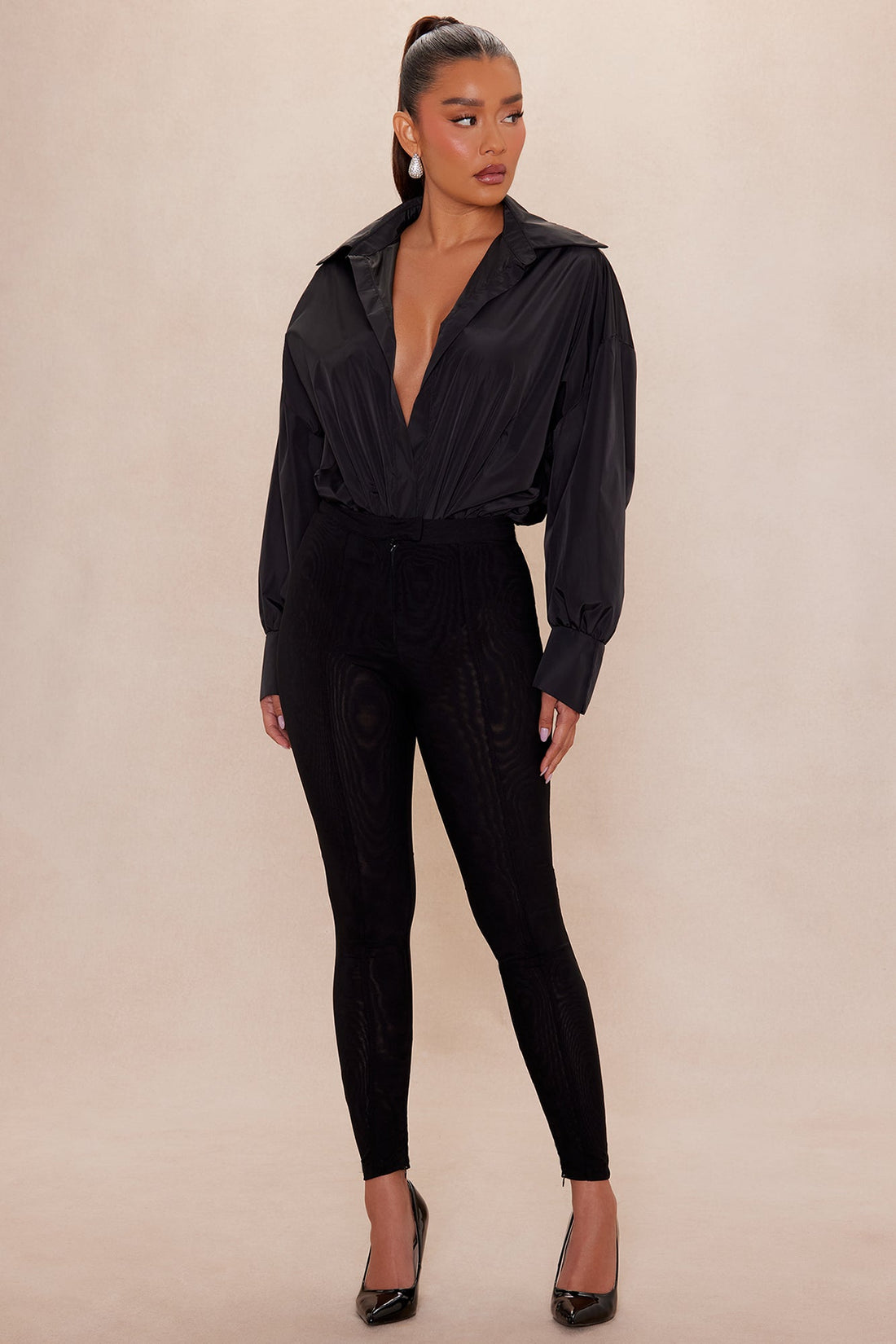 Rebecca Mesh Skinny Pant - Black