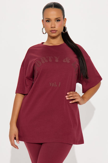 Sporty &amp; Lux Legging Set - Burgundy