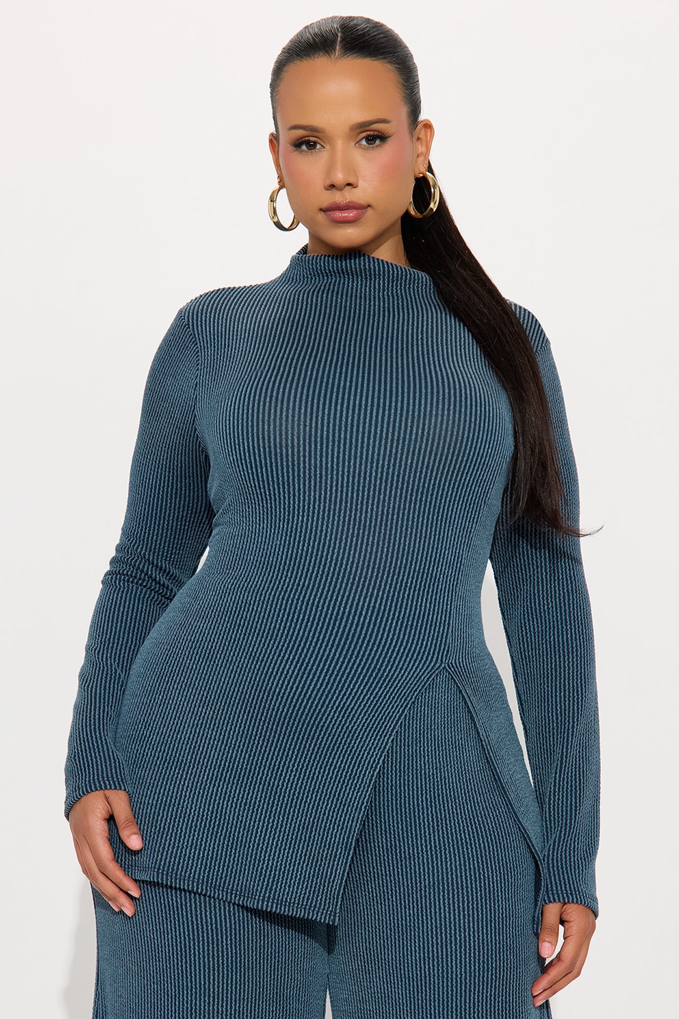 Joelle Ribbed Pant Set - Hunter