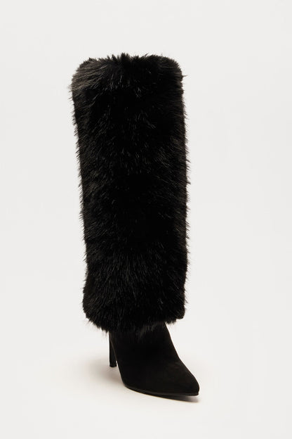 Go All Out Knee High Boots - Black