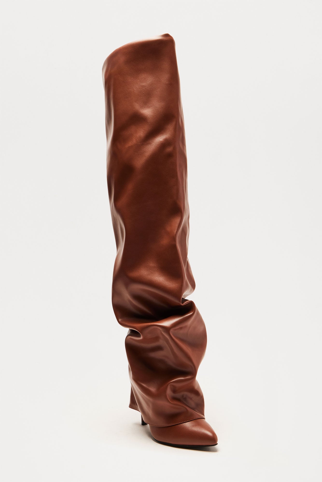 Elba Overlay Boots - Brown