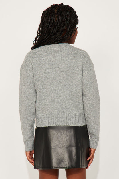 Mini Party Like A Rock Star Pullover Sweater - Grey