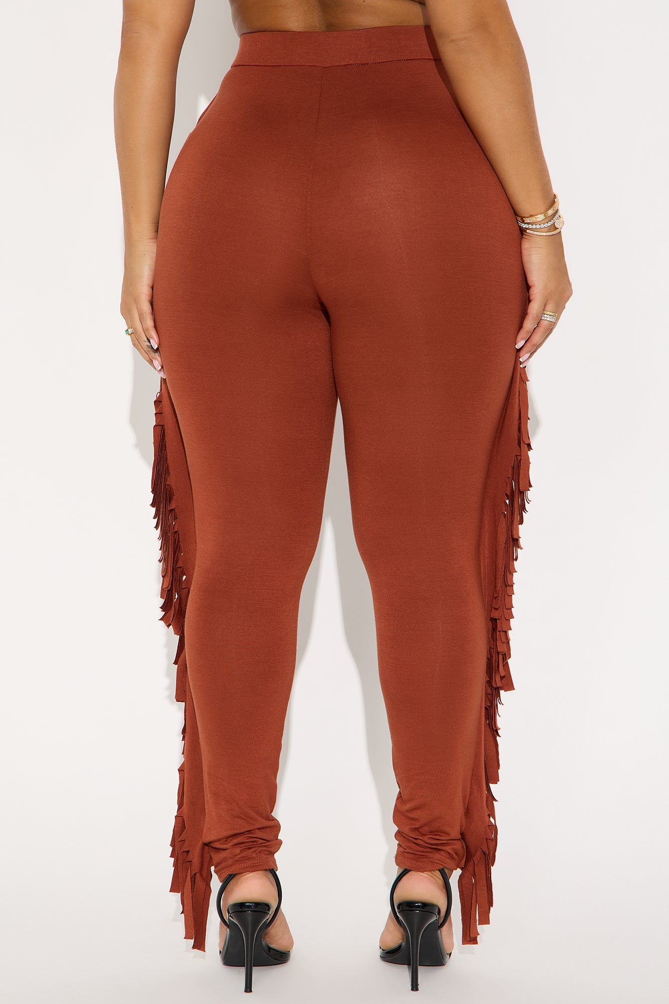 Shake It Like a Fringe Shaker Legging - Rust