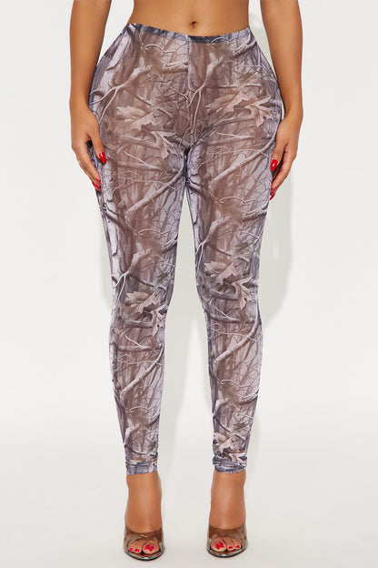 Hidden Motives Camo Mesh Legging - Camouflage