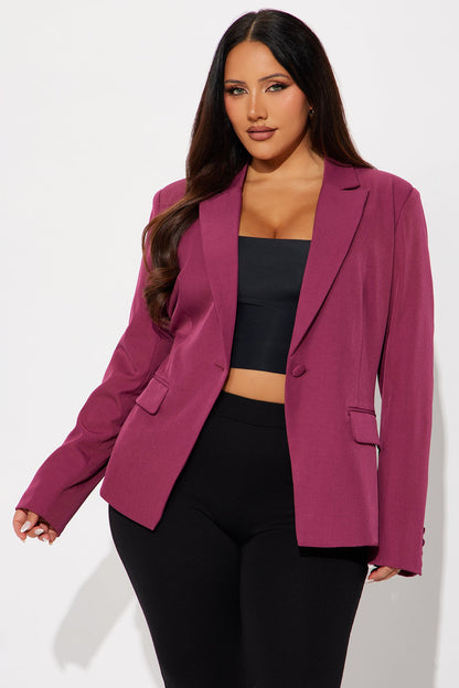 Breaking Even Blazer - Raspberry