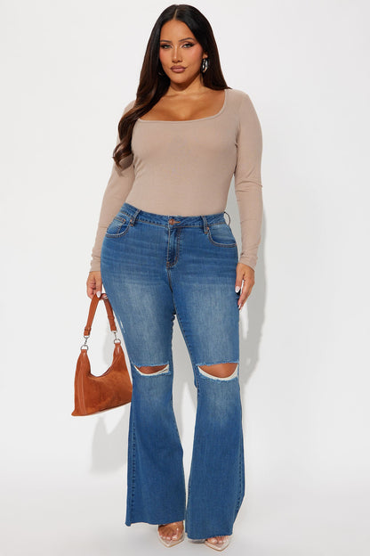 Best Stretch Low Rise Bell Bottom Jean - Dark Wash