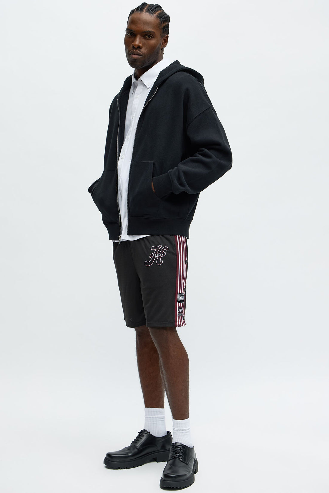 Relaxed H Button Short - Black