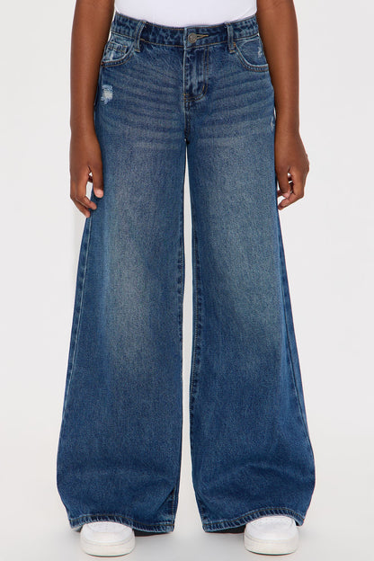 Mini Abigail Baggy Jean - Medium Wash