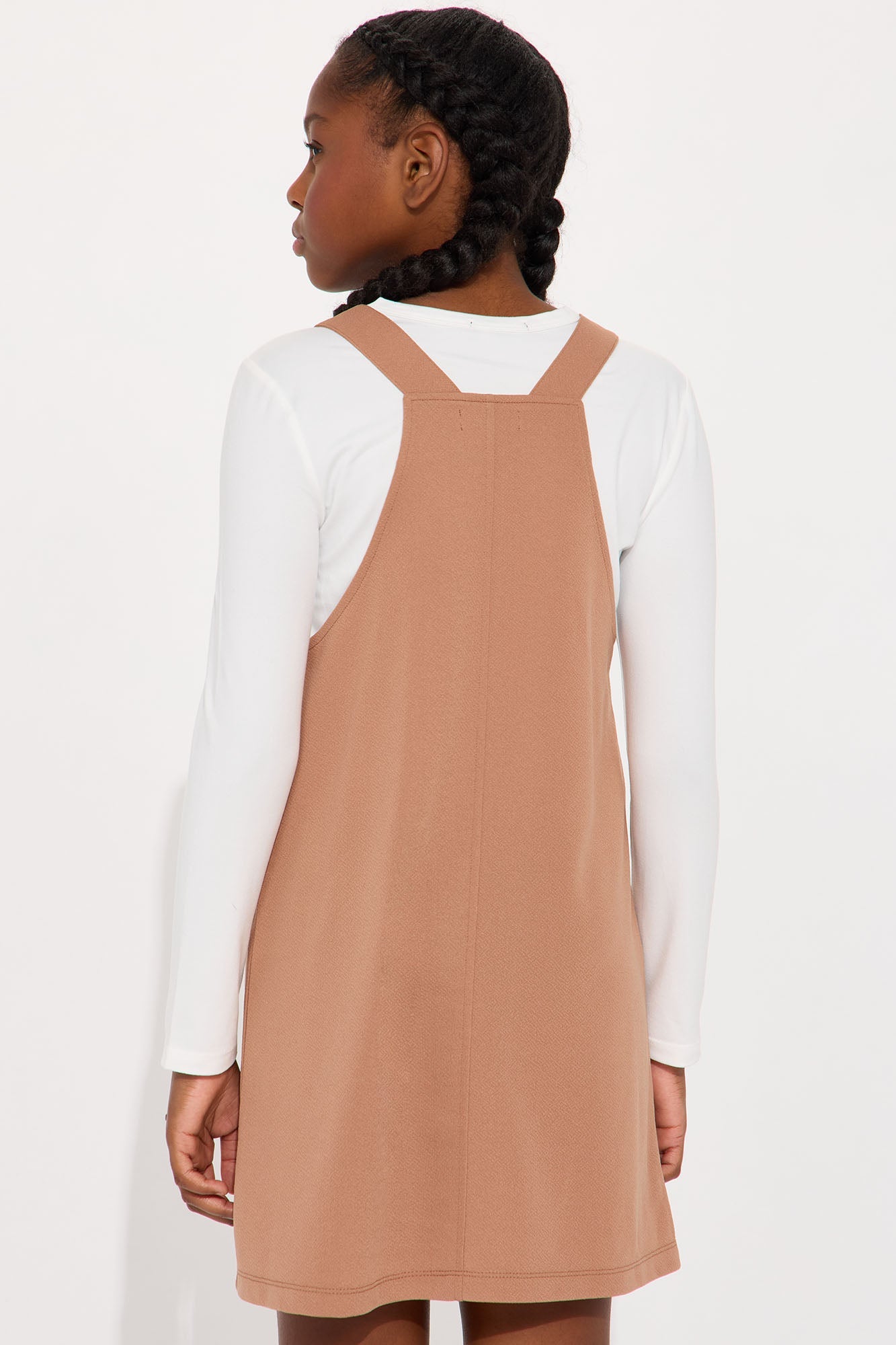 Mini Courtney Long Sleeve 2Fer Dress - Mocha/combo
