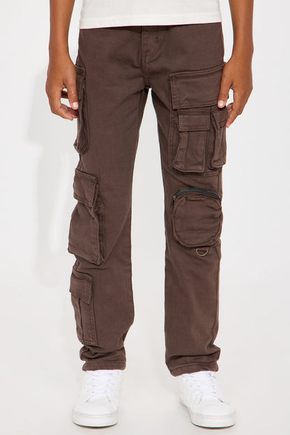 Mini More Than One Cargo Pocket Slim Jeans - Brown