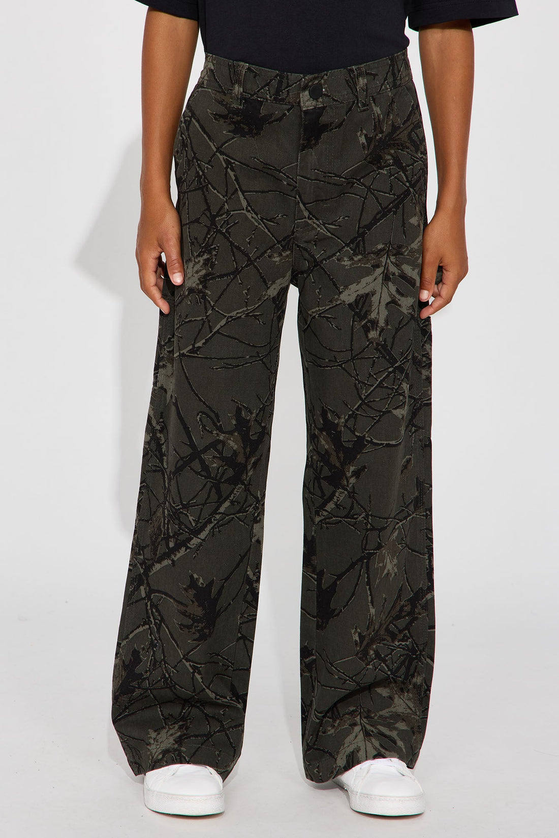 Mini Straight Woodland Mirage Carpenter Pants - Black Wash