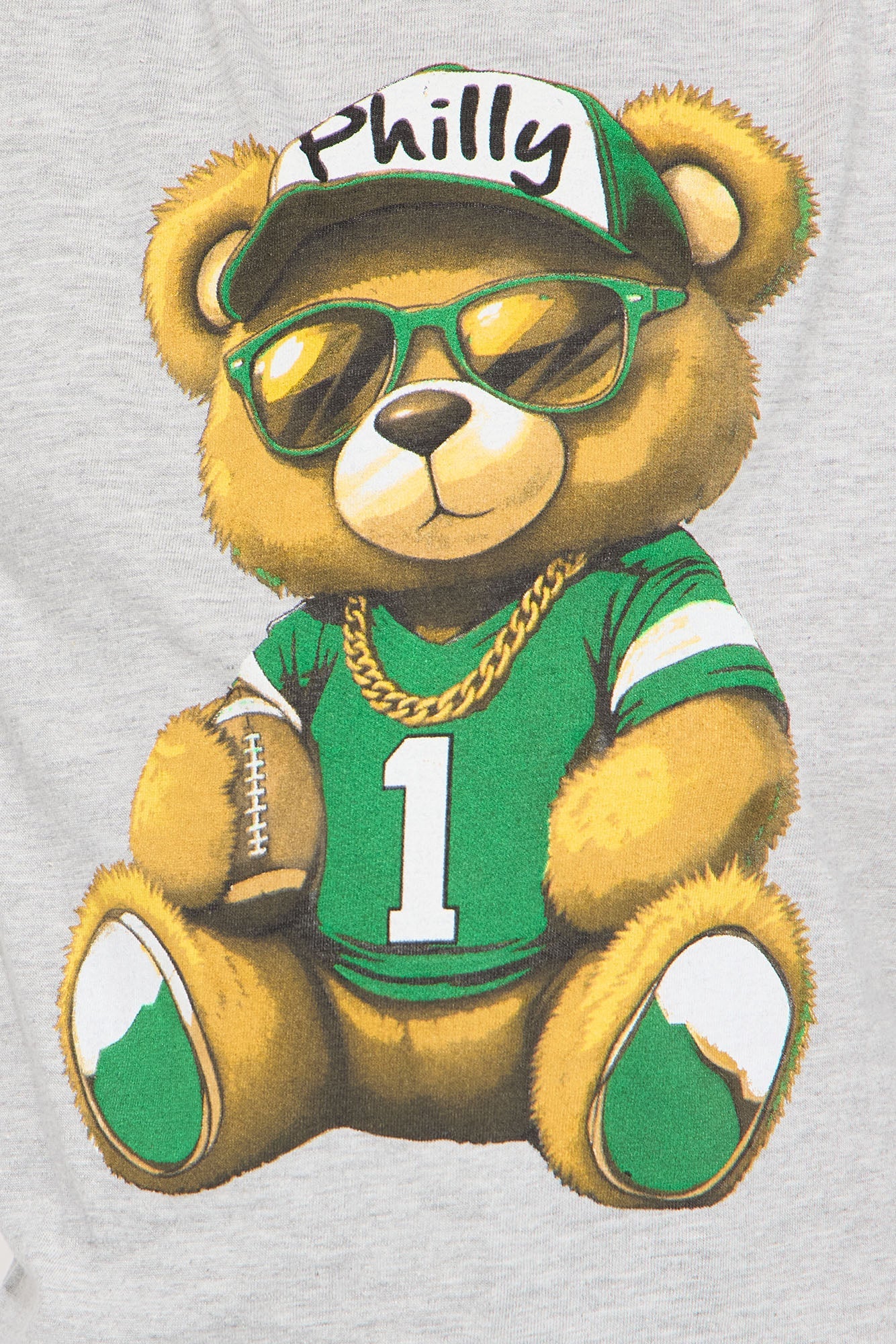 Mini Philadelphia Bear Short Sleeve Tee - Heather Grey