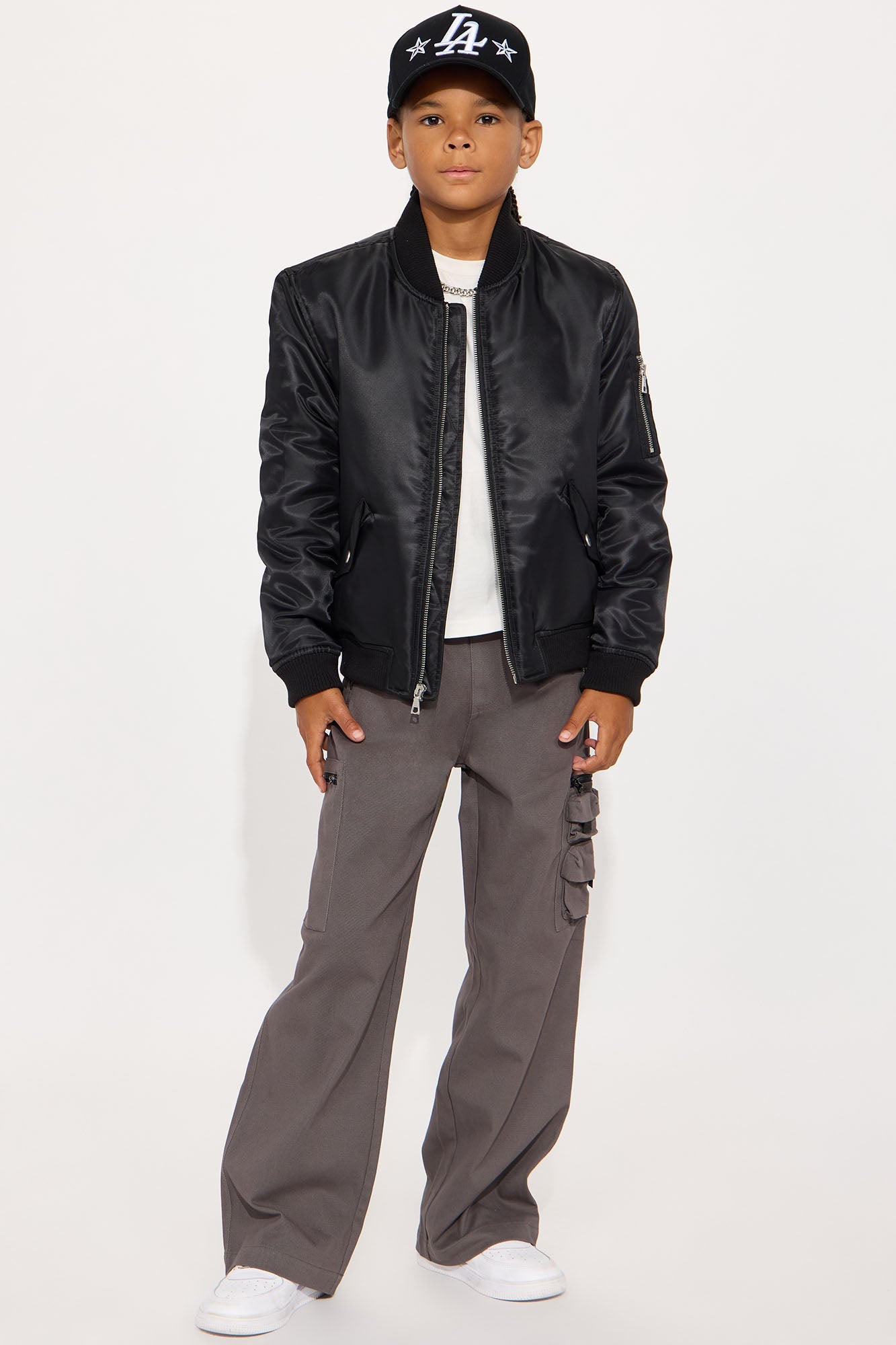 Mini Slim Stay Busy Utility Jogger - Charcoal