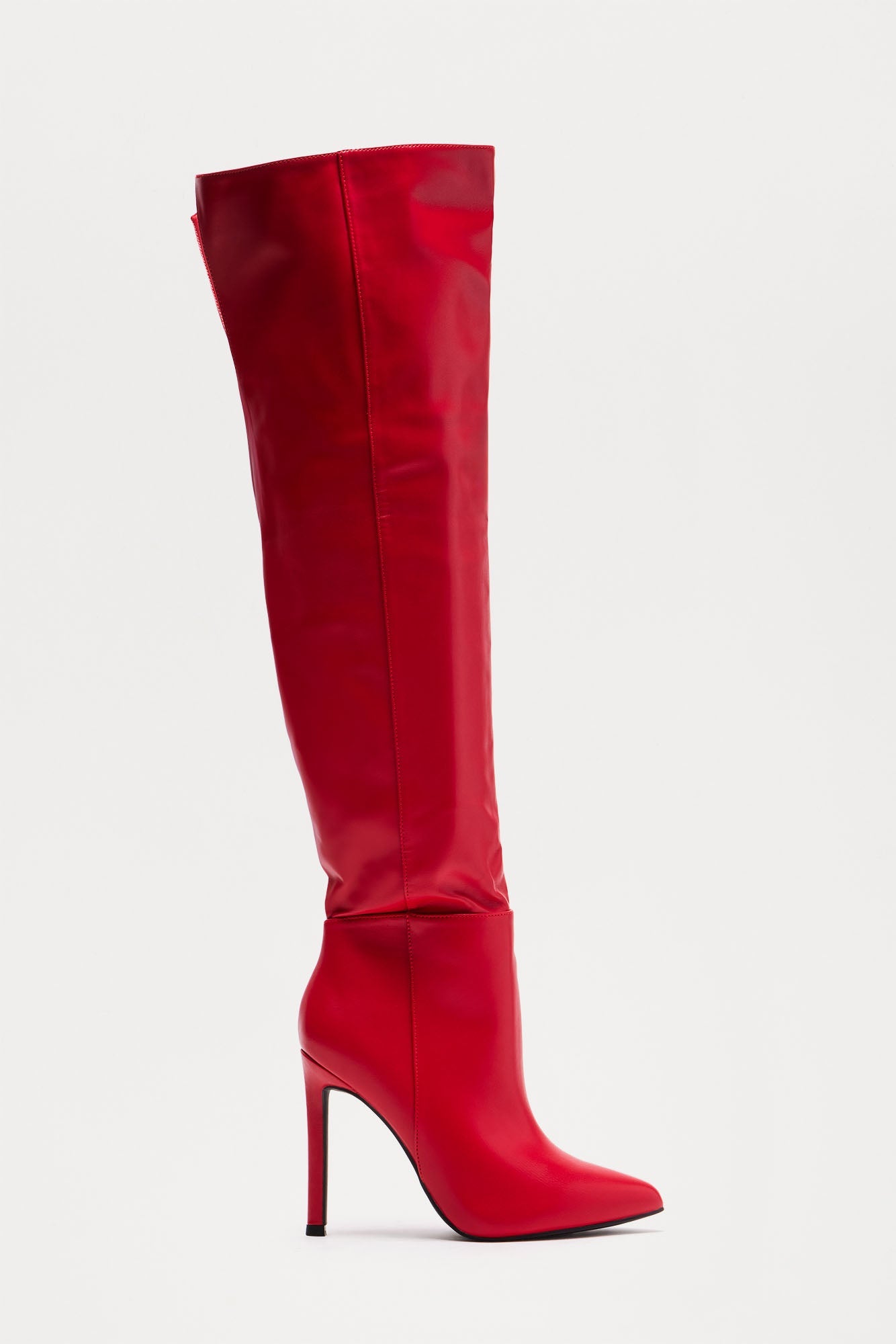 Jordana Thigh High Boots - Red