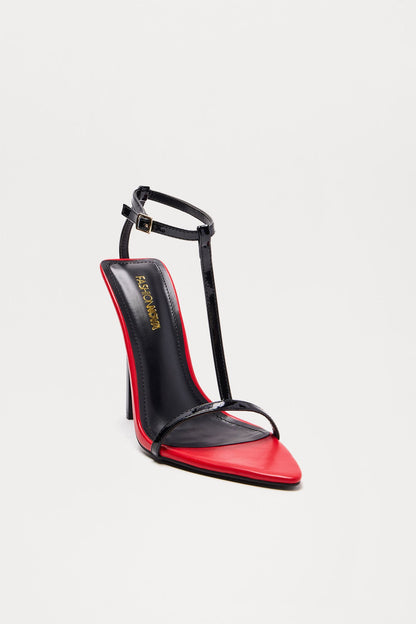 Vera Stiletto Heels - Black/Red